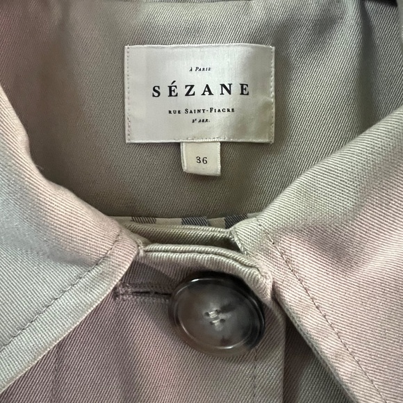 Sezane Clyde Trench Coat Light Beige EU 36 US 4 NWOT - Picture 3 of 8